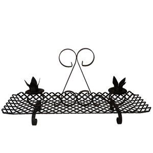 Black Metal Mesh Candleholder Vintage Mid-century Modern